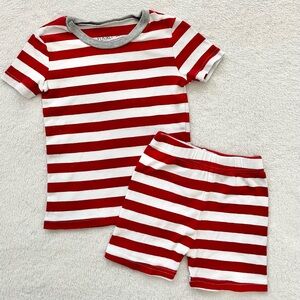 Planet Sleep Candy Cane Stripes Unisex Pajamas Matching Set 100% Cotton